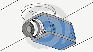 Wall Mounted Security Camera, Advanced Surveillance System, vector design Generative AI