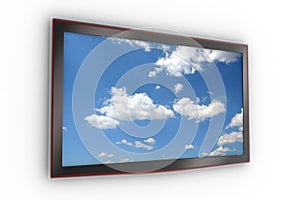 Wall-mounted stylish LCD TV photo