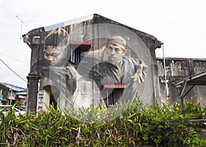 Wall mural street art, Penang, Julia Volchkova