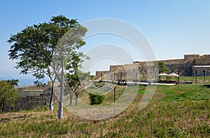 Wall in Naryn-Kala fortress. Derbent