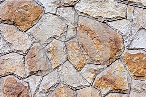 Wall of natural stone