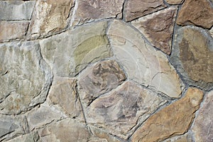 Wall of natural stone