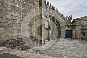 Wall near Cathedral of Saint Mary of Tui in Pontevedra photo