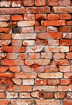 Wall from old bricks as background