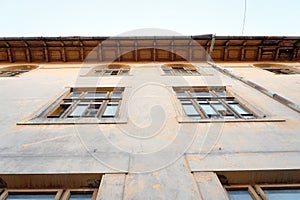 Wall of an old building in Lipova, Arad county.