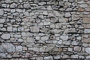 The wall of the old castle in Poland