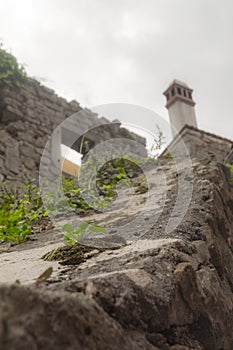 Wall in the Old City of Labin or Albona