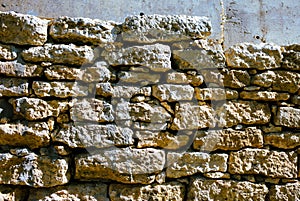 Wall of old stone bricks as an abstract background.