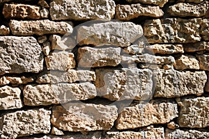 Wall of old stone bricks as an abstract background.