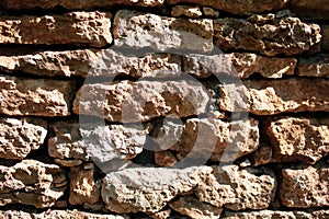 Wall of old stone bricks as an abstract background.