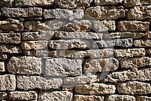 Wall of old stone bricks as an abstract background.