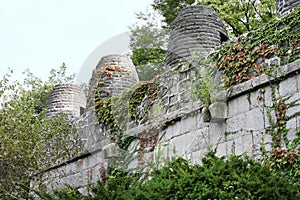 Wall from old-time stone