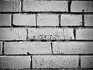 Wall of old white brick surface texture designer background