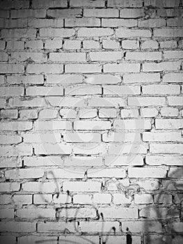 Wall of old white brick surface texture designer background