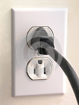 Wall Outlet - Black Plug photo