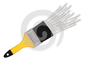 Wall Paint Brush Clipart Vector Flat Design Isolated on White Background