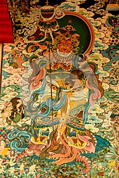 Wall painting in Buddhist temple