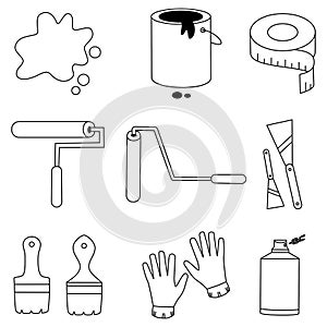 Wall Painting Items Vector