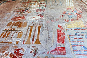 Wall Paintings in Queen Hatshepsut Temple Valley of the Kings Luxor Egypt