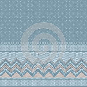 Wall paper with fabric pattern blue soft colour