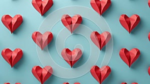 A Wall of Paper Hearts.AI generated image