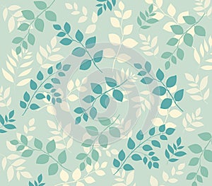 Wall-paper with leafy pattern