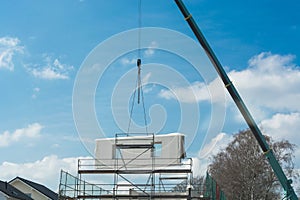 Wall part of a prefabricated house