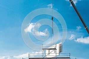 Wall part of a prefabricated house