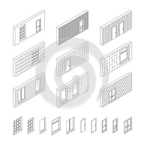 Wall patterns with doors and windows
