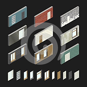 Wall patterns with doors and windows