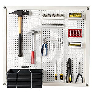 Wall Pegboard isolated on white background