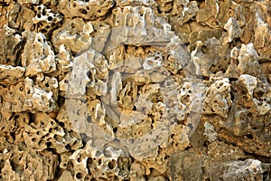 Wall porous rock