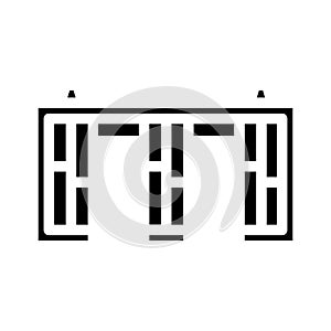 wall prefabrication glyph icon vector illustration