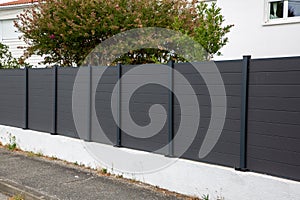 Wall private grey modern barrier of suburb house protect view home garden