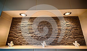 Wall recess in a bathroom