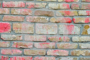 Wall with red bricks