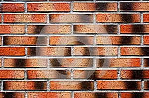 Wall with red bricks