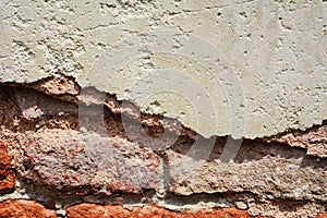 Wall, rifts on old antique Venetian walls