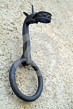 Wall ring that was used in the past to attack the horse