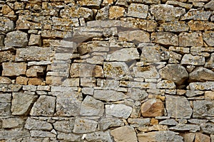 Wall of rocks as background