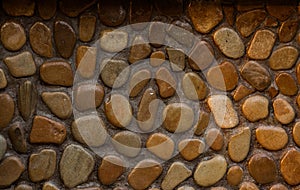 Wall round stone rock texture and seamless background