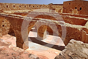 Wall and ruins of fortress