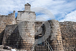 Wall and ruins of the Ribadavia Castle province of Ourense. Galicia, Spain