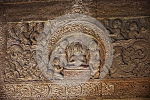 Wall Sculpted Figures, Ajanta Caves, Aurangabad, Maharashtra, India