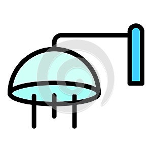 Wall shower head icon vector flat