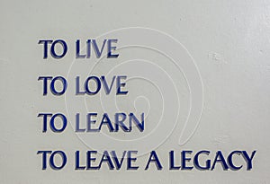 Wall Signs Words To Live Love Learn Legacy Outdoors