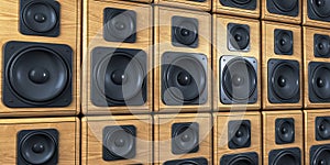 Wall of speakers