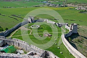 Múr Spišského hradu, Slovensko v letný deň