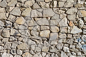 Wall from stones of the different size, background, texture series