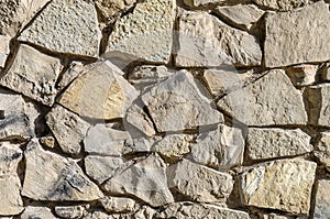 Wall from stones of the different size, background, texture series